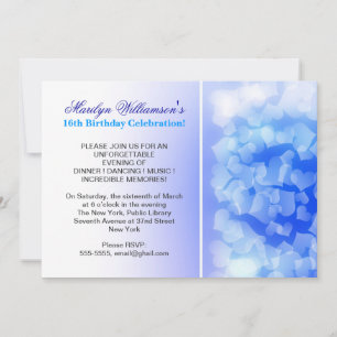 les coeurs bleus les invitations douces modernes à