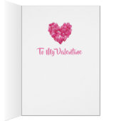 Les coeurs de pétales Roses de la carte de Valenti (Intérieur (Droit))