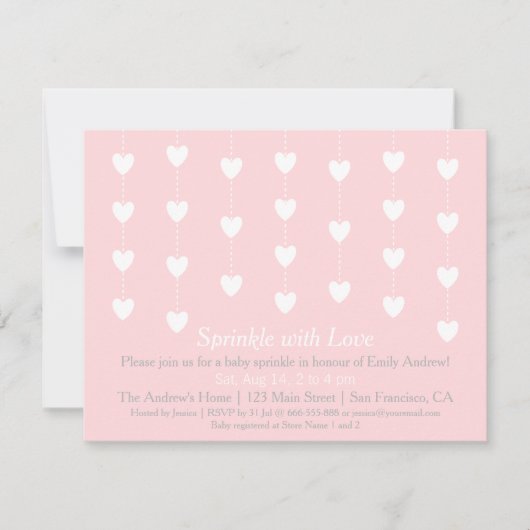 Les coeurs modernes arrosent avec des invitations (Devant)