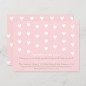 Les coeurs modernes arrosent avec des invitations (Devant / Derrière)