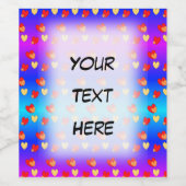 Les Coeurs Poussent. Vin texte Étiquettes (Étiquettes simples)