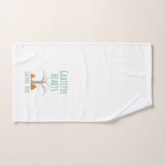 Les Coeurs Reconnaissants Se Réunissent Ici - Expr (Serviette à main)