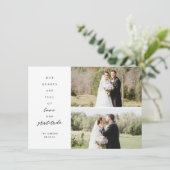 Les coeurs sont un Carte de remerciements Mariage (Debout devant)