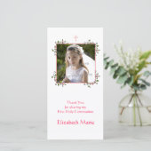 Les coins floraux roses de l'Merci religieux Carte (Debout devant)