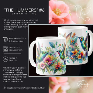 "Les Colibris" #6 Mug en céramique pour colibris
