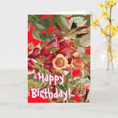 Les colibris Audubon fleurit la carte (Fleur jaune)