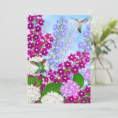 Les colibris dans le Faire-part de mariage des fle (Debout devant)