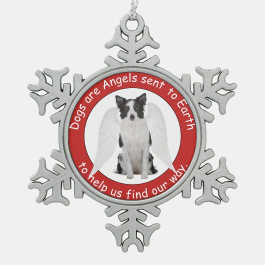 Les colleys de frontière sont ornement d'anges (Devant)