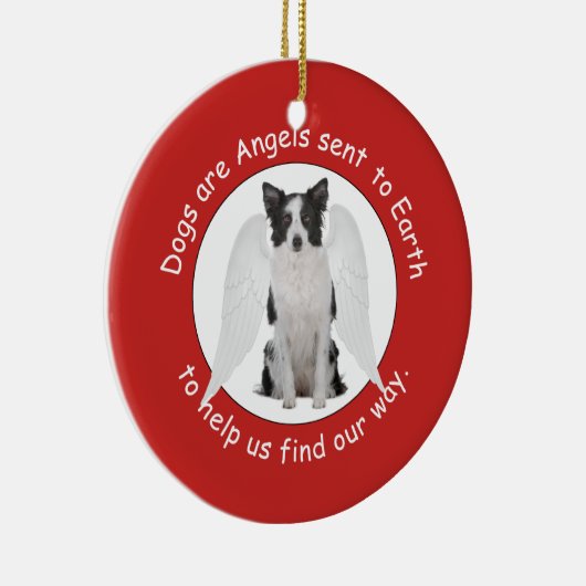 Les colleys de frontière sont ornement d'anges (Droite)