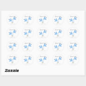 Les colombes bleues sauvent la date Stickers (Feuille)