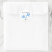 Les colombes bleues sauvent la date Stickers (Sac)