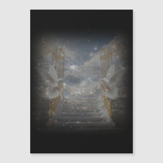 Les colombes célestes Invitations magnétiques (Devant)