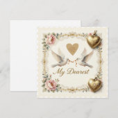 Les colombes de l'amour – Carte de Saint-Valentin (Devant / Derrière)
