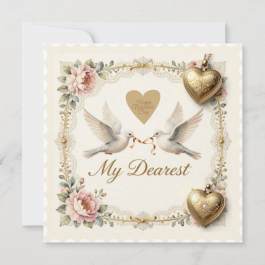 Les colombes de l'amour – Carte de Saint-Valentin (Devant)