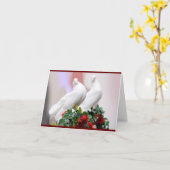 Les colombes sur la carte de voeux pour l'annivers (Fleur jaune)