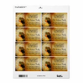 Les Compliments Du Étiquette de adresse De Saison (Feuille entière)