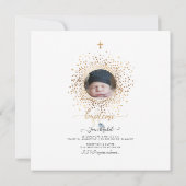 Les Confettis d'or Faire-part de Baptême (Dos)