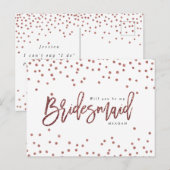 les confettis roses d'or vous serez ma carte de (Devant / Derrière)