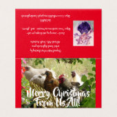 Les coqs de poulet Joyeux de nous Carte de Noël se (Outside Unfolded)