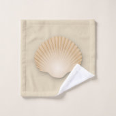 Les coquillages neutres de la plage (Gant de toilette)