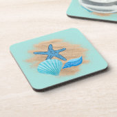 Les coquillages sur les Dessous de verre de plage (Côté gauche)