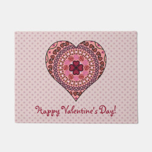 Les couches du tapis de portes du coeur