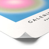 Les Couleurs 02 Blauw Gradiënt Aura Poster (Hoek)