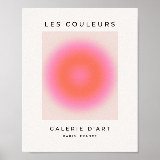 Les Couleurs 04 Neutraal roze en Oranje gradiënt Poster (Voorkant)