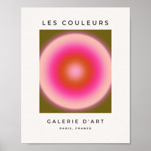 Les Couleurs 05 Gradient Olijf en Roze Aura Poster