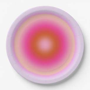 Les Couleurs 06 Lila en roze gradiënt aura Papieren Bordje