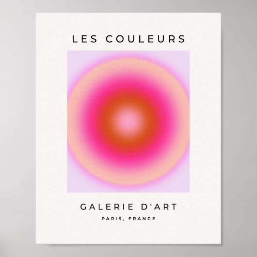Les Couleurs 06 Lila en roze gradiënt aura Poster (Voorkant)