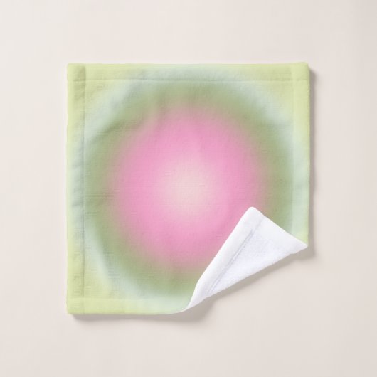 Les Couleurs 07 Aura Rose Et Vert Gradient (Gant de toilette)