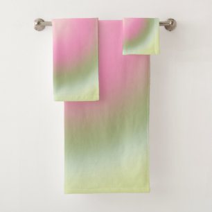 Les Couleurs 07 Gradient roze en groene aura Bad Handdoek