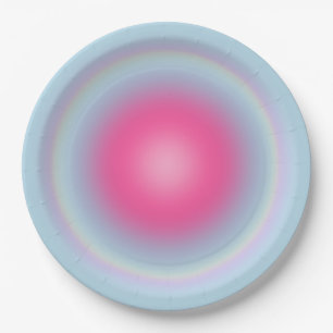 Les Couleurs 08 Gradient roze en blauw aura Papieren Bordje