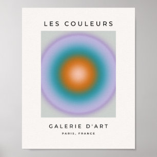 Les Couleurs 10 Heldere Kleurrijke Gradient Aura Poster