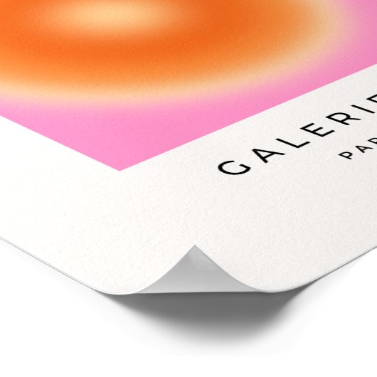 Les Couleurs 11 roze en Oranje gradiënt Poster (Hoek)