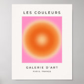 Les Couleurs 11 roze en Oranje gradiënt Poster (Voorkant)