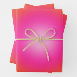 Les Couleurs 12 Sinaasappel en roze gradiënt Inpakpapier Vel