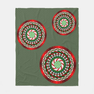 Les couleurs de la couverture en polaire de Noël
