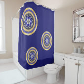 Les couleurs du rideau de douche de Nouvel An (En situation)