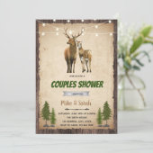 Les couples de cerfs invitation à la fête (Debout devant)