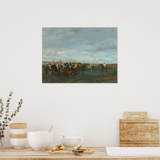 Les courses - Edgar Degas Poster d'Art (Cuisine)