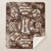 Les couvertures de base-ball personnalisées Sherpa (Devant)