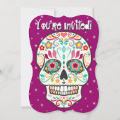 Les crânes de Feliz Muertos sur des invitations pe (Dos)