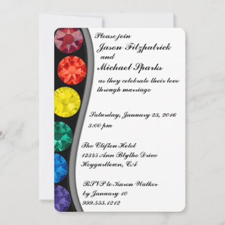 Les Cristaux Arc-en-ciel Invitations de mariage ga