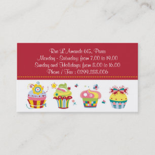 Les Cupcakes - Bakkerijproducten - Visitekaartjes