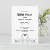 Les cygnes adorent blanc nuptiale invitation (Debout devant)