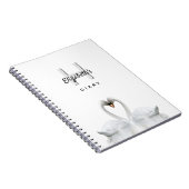 Les cygnes aiment blanc monogramme journal collège (Côté Droit)