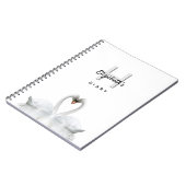 Les cygnes aiment blanc monogramme journal collège (Côté gauche)