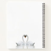 Les cygnes blancs aiment le journal de nom blanc (Dos)